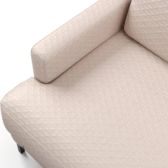 Photo of the fabric Topiary Blush swatch by Mokum. Use for Upholstery, Accessory. Style of Geometric