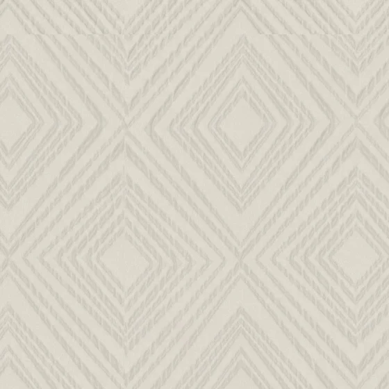 Photo of the fabric Senza Ivory swatch by Zepel. Use for Curtains, Accessory, Top of Bed. Style of Geometric, Jacquard