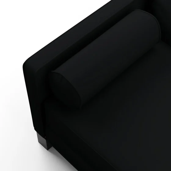 Photo of the fabric Supervio Onyx swatch by James Dunlop FibreGuard. Use for Upholstery, Accessory, Top of Bed. Style of Plain, Velvet