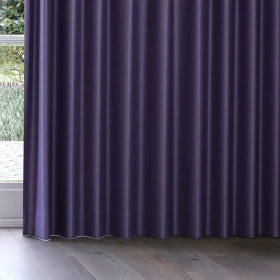 Photo of the fabric Provence Lavender swatch by James Dunlop Essentials. Use for Curtains, Upholstery, Accessory, Top of Bed. Style of Plain, Texture