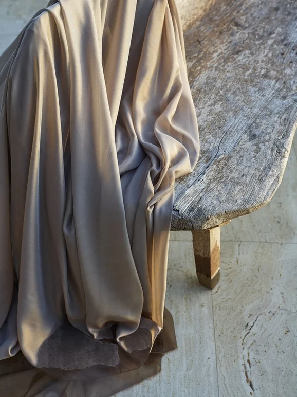 Photo of the fabric Mousseline Z306 08 in situ by Zinc. Use for Sheer Curtains. Style of Plain, Sheer