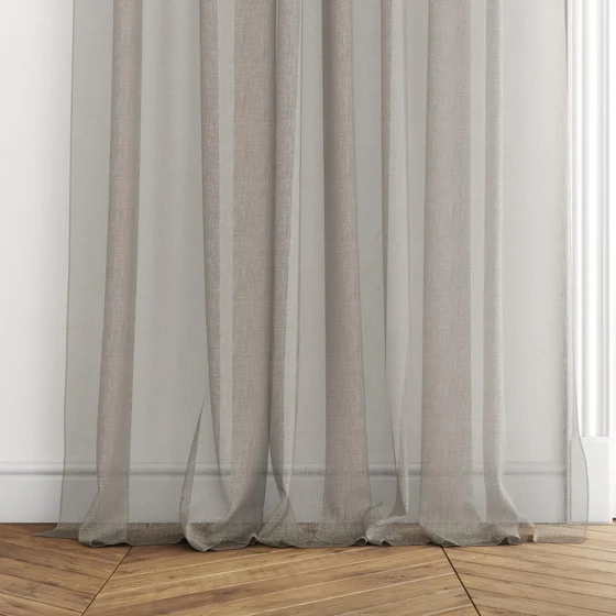 Photo of the fabric Makai (JDG) Tussah swatch by Mokum. Use for Sheer Curtains. Style of Plain, Sheer