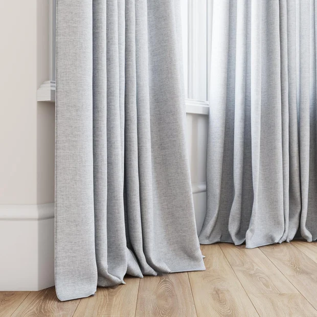 Photo of the fabric Envoy 2 Winter 320cm swatch by James Dunlop Essentials. Use for Curtains, Accessory, Top of Bed. Style of Plain, Texture