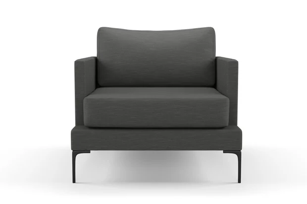 Photo of the fabric Sahel Soot swatch by Mokum. Use for Upholstery, Accessory. Style of Plain, Texture