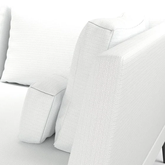 Photo of the fabric Reef Whitewash swatch by Mokum. Use for Upholstery, Accessory. Style of Plain, Texture