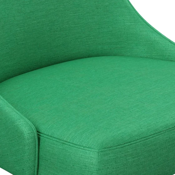 Photo of the fabric Provence Emerald swatch by James Dunlop Essentials. Use for Curtains, Upholstery, Accessory, Top of Bed. Style of Plain, Texture