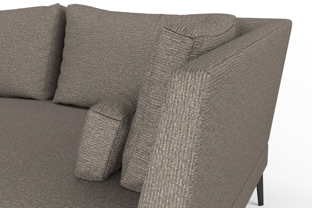 Photo of the fabric Grain Coffee swatch by Mokum. Use for Upholstery, Accessory, Top of Bed. Style of Plain, Texture