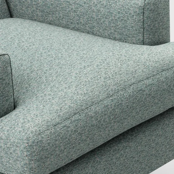 Photo of the fabric Omni Emerald swatch by James Dunlop FibreGuard. Use for Upholstery, Accessory, Top of Bed. Style of Plain, Texture