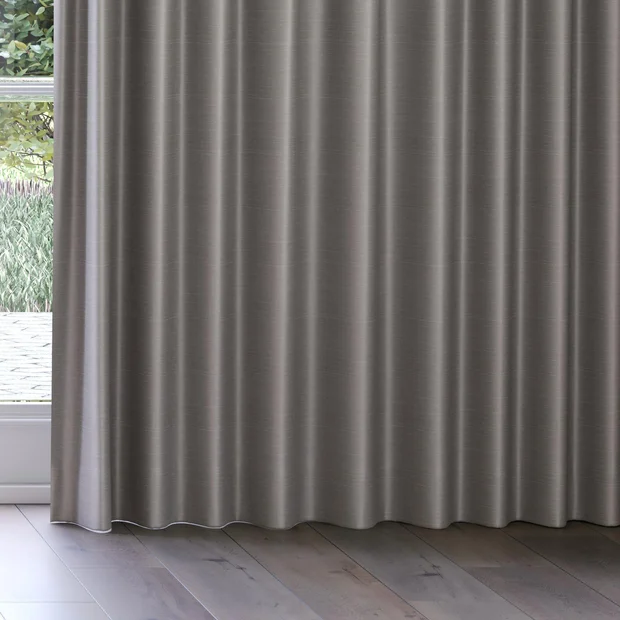 Photo of the fabric Luxe Shark swatch by James Dunlop Essentials. Use for Curtains, Accessory, Top of Bed. Style of Plain, Texture