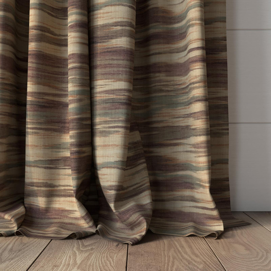 Photo of the fabric Luire Dusk swatch by Mokum. Use for Curtains, Upholstery Light Duty, Accessory. Style of Floral And Botannical, Print