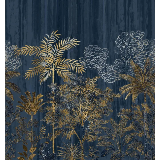 Photo of the fabric Siwa Panel 7529 7529 2344 swatch by Casamance. Use for Wall Covering, Wall Panel/Mural. Style of Floral And Botannical