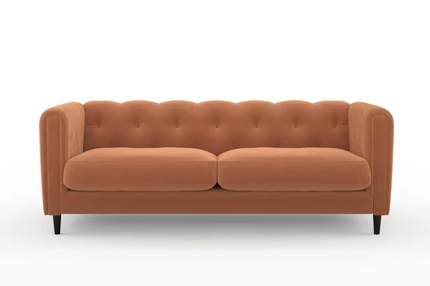 Photo of the fabric Vienna Rouge swatch by James Dunlop. Use for Curtains, Upholstery, Accessory. Style of Plain, Velvet