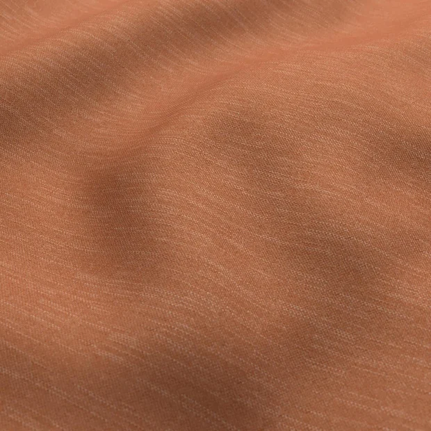 Photo of the fabric Excel Sienna swatch by Zepel. Use for Curtains, Upholstery, Accessory, Top of Bed. Style of Plain, Texture