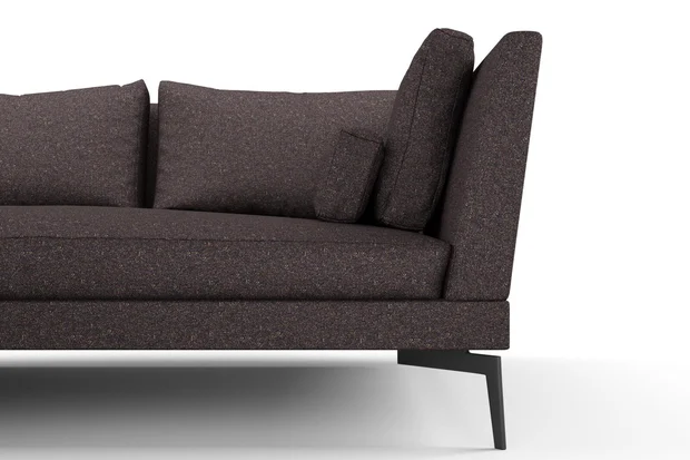 Photo of the fabric Bora Bora Aubergine swatch by Mokum FibreGuard. Use for Curtains, Upholstery, Accessory. Style of Plain, Texture
