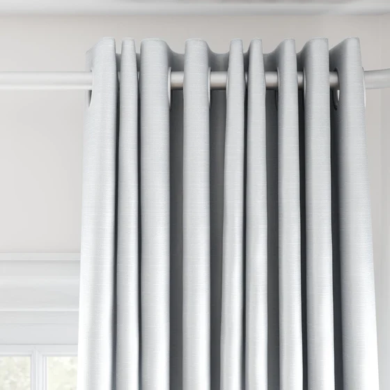 Photo of the fabric Stallion 2 Blackout White swatch by James Dunlop Essentials. Use for Curtains. Style of Plain, Texture
