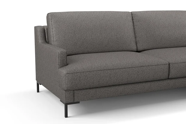 Photo of the fabric Ostuni Slate swatch by Mokum. Use for Upholstery, Accessory. Style of Plain, Texture