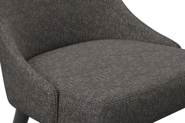 Photo of the fabric Omni Carbon swatch by James Dunlop FibreGuard. Use for Upholstery, Accessory, Top of Bed. Style of Plain, Texture