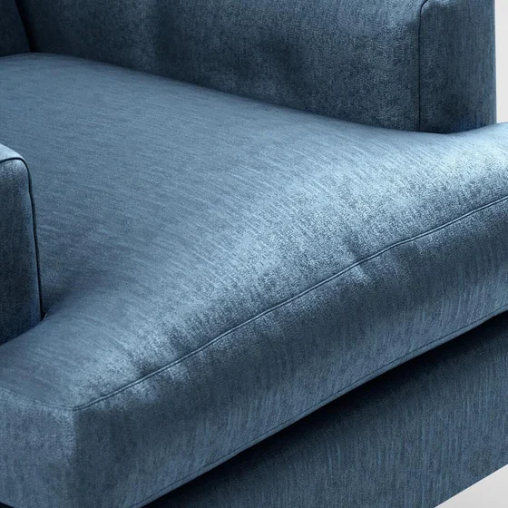 Photo of the fabric Determination Harbour swatch by James Dunlop FibreGuard. Use for Curtains, Upholstery, Accessory, Top of Bed. Style of Plain, Velvet