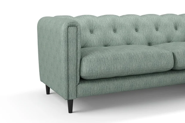 Photo of the fabric Trezor Reef swatch by James Dunlop FibreGuard. Use for Curtains, Upholstery, Accessory. Style of Chenille, Plain