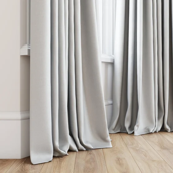 Photo of the fabric Matrix FR Ice swatch by James Dunlop Essentials. Use for Curtains. Style of Dim Out, Plain