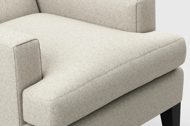 Photo of the fabric Omni Flax swatch by James Dunlop FibreGuard. Use for Upholstery, Accessory, Top of Bed. Style of Plain, Texture