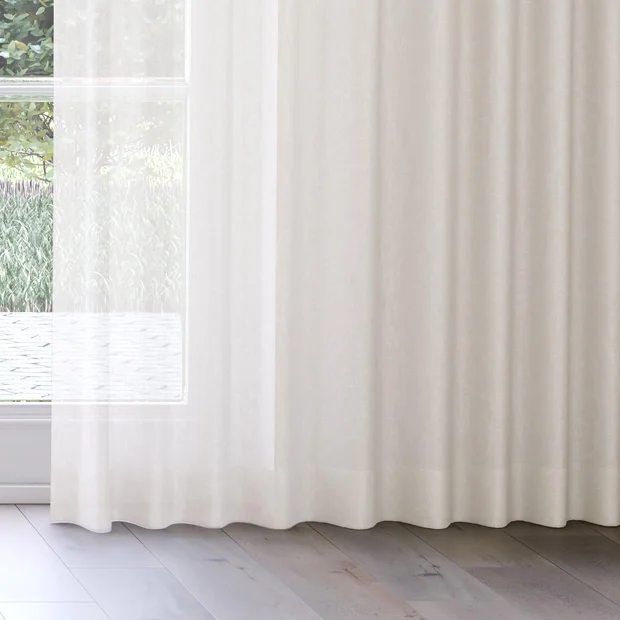 Photo of the fabric Palmery Pearl swatch by James Dunlop. Use for Sheer Curtains. Style of Floral And Botannical, Sheer