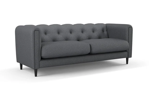Photo of the fabric Sabato Storm swatch by James Dunlop FibreGuard. Use for Upholstery, Accessory. Style of Plain, Texture