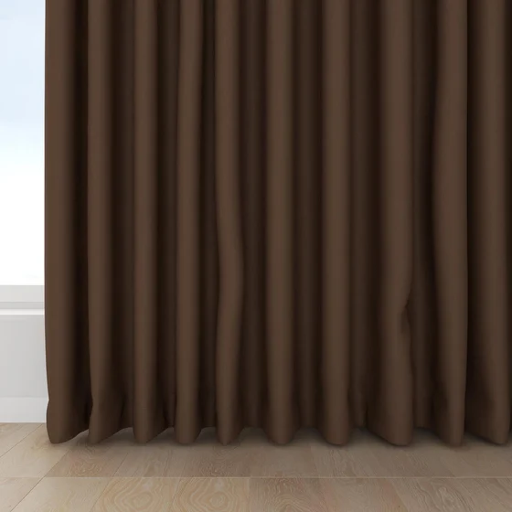 Photo of the fabric Eternal Nutmeg swatch by Mokum. Use for Curtains, Upholstery, Accessory. Style of Plain, Texture