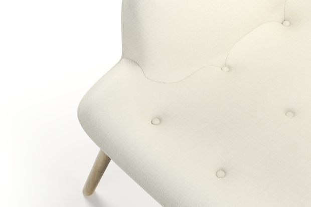 Photo of the fabric Keystone Ecru swatch by James Dunlop FibreGuard. Use for Curtains, Upholstery, Accessory, Top of Bed. Style of Plain, Texture