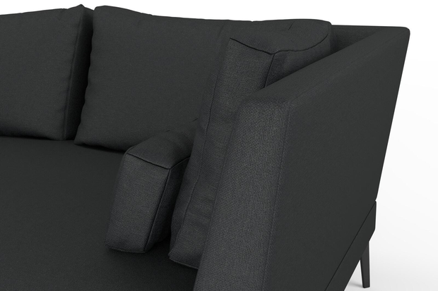 Photo of the fabric Epitome Basalt swatch by Mokum. Use for Upholstery, Accessory. Style of Plain, Taffeta
