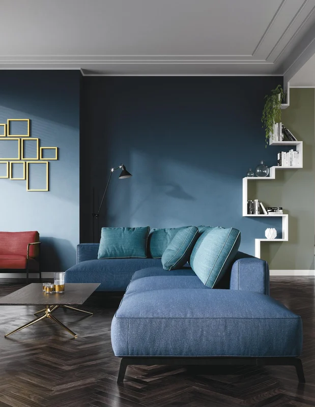 Photo of the fabric Loft Funghi in situ by Zepel. Use for Upholstery, Accessory, Top of Bed. Style of Plain, Taffeta