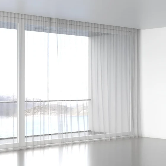 Photo of the fabric Makai (JDG) Pumice swatch by Mokum. Use for Sheer Curtains. Style of Plain, Sheer