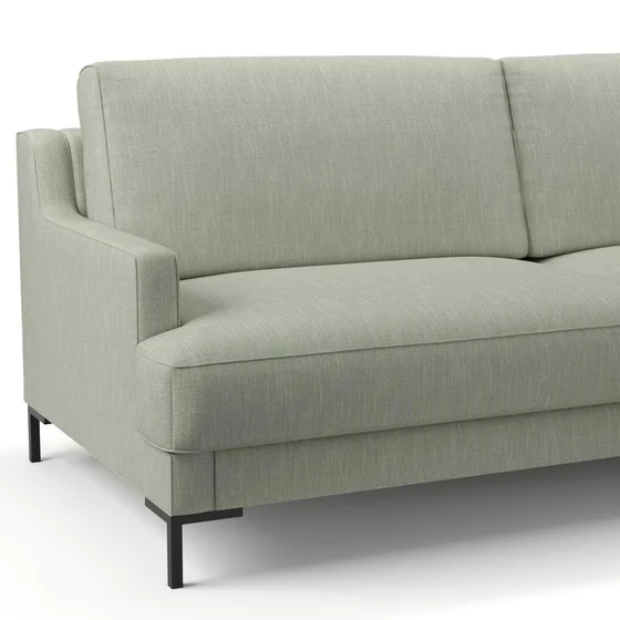 Photo of the fabric Sahel Celadon swatch by Mokum. Use for Upholstery, Accessory. Style of Plain, Texture