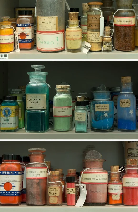 Pigments from the Forbes Collection, Harvard University | Image sourced from Pinterest
