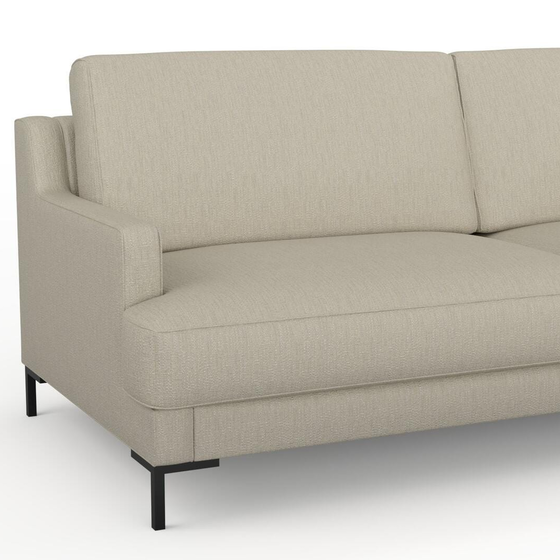 Photo of the fabric Pandanus Sand swatch by Mokum. Use for Upholstery. Style of Plain, Taffeta