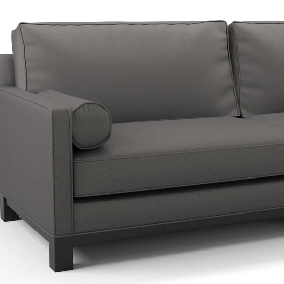 Photo of the fabric Noosa Charcoal swatch by James Dunlop. Use for Upholstery, Accessory. Style of Plain, Texture