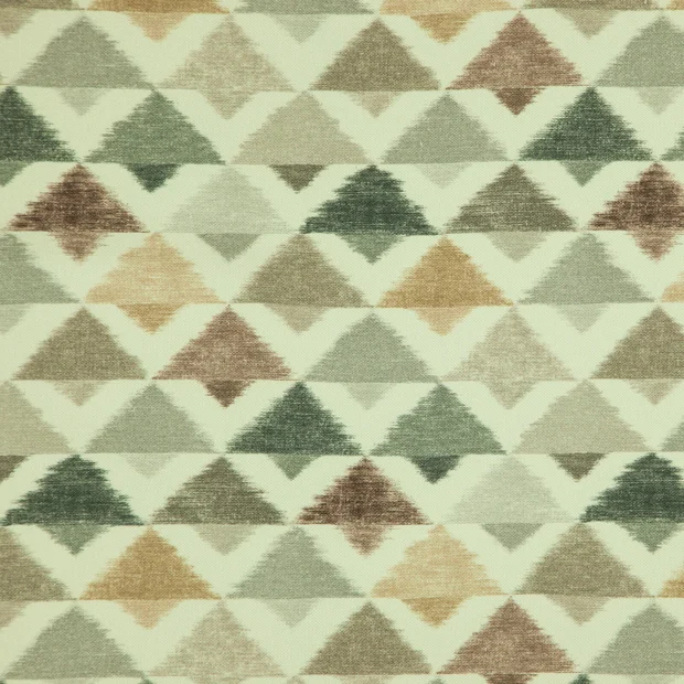 Photo of the fabric Ambre Sandstone swatch by Zepel. Use for Curtains, Upholstery Light Duty, Accessory, Top of Bed. Style of Geometric, Print