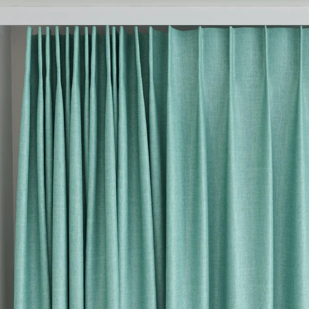 Photo of the fabric Frisco Porcelain swatch by James Dunlop Essentials. Use for Curtains, Upholstery, Accessory, Top of Bed. Style of Plain, Texture