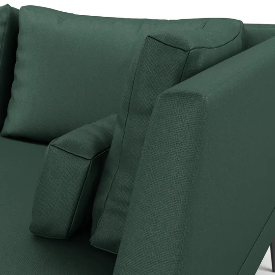 Photo of the fabric Como Juniper swatch by Mokum. Use for Upholstery, Accessory. Style of Plain, Texture