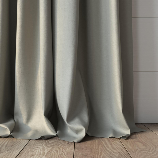 Photo of the fabric Satori Stonewash Parchment swatch by Mokum. Use for Curtains, Upholstery Light Duty, Accessory, Top of Bed. Style of Plain, Texture