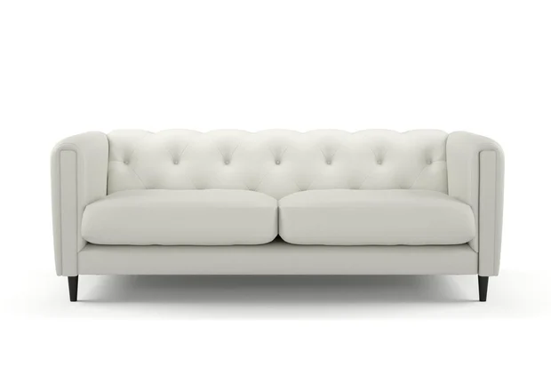 Photo of the fabric Sit Out Greige swatch by James Dunlop FibreGuard. Use for Upholstery, Accessory. Style of Plain, Taffeta