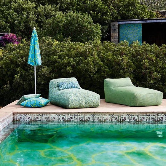 Photo of the fabric Spadillo Outdoor Z610 01 swatch by Zinc. Use for Upholstery, Accessory. Style of Stripe