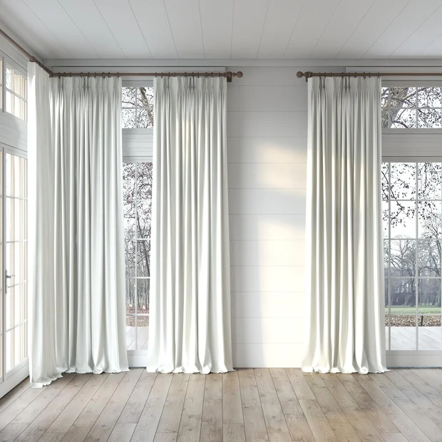 Photo of the fabric Eclipse Blackout Pearl swatch by James Dunlop. Use for Curtains. Style of Plain, Texture
