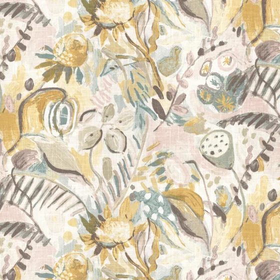 Photo of the fabric Charleston Meadow swatch by James Dunlop. Use for Curtains, Accessory. Style of Floral And Botannical