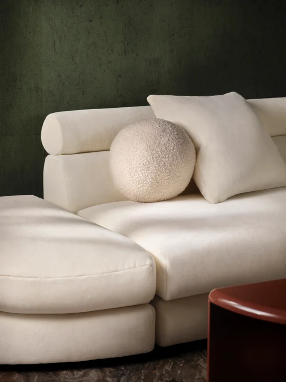 Photo of the fabric Maremma Z696 01 in situ by Zinc. Use for Upholstery, Accessory. Style of Plain
