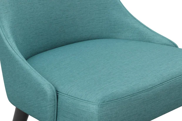 Photo of the fabric Provence Peacock swatch by James Dunlop Essentials. Use for Curtains, Upholstery, Accessory, Top of Bed. Style of Plain, Texture
