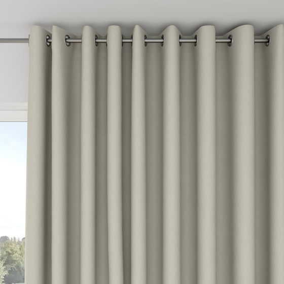 Photo of the fabric Satori Stonewash Parchment swatch by Mokum. Use for Curtains, Upholstery Light Duty, Accessory, Top of Bed. Style of Plain, Texture