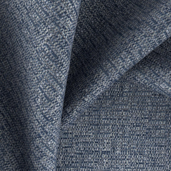 Photo of the fabric Asset Navy swatch by Zepel FibreGuard. Use for Upholstery, Accessory, Top of Bed. Style of Plain, Texture