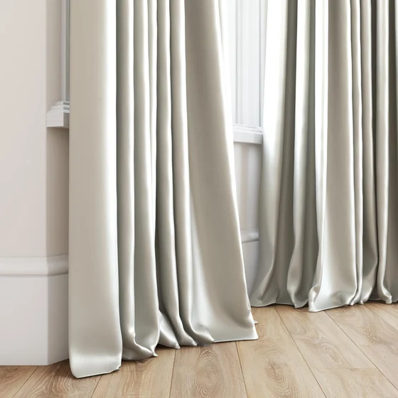 Photo of the fabric Sleek Papyrus swatch by James Dunlop. Use for Curtains, Accessory, Top of Bed. Style of Plain, Taffeta