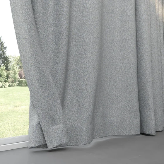 Photo of the fabric Bora Bora Glacier swatch by Mokum FibreGuard. Use for Curtains, Upholstery, Accessory. Style of Plain, Texture